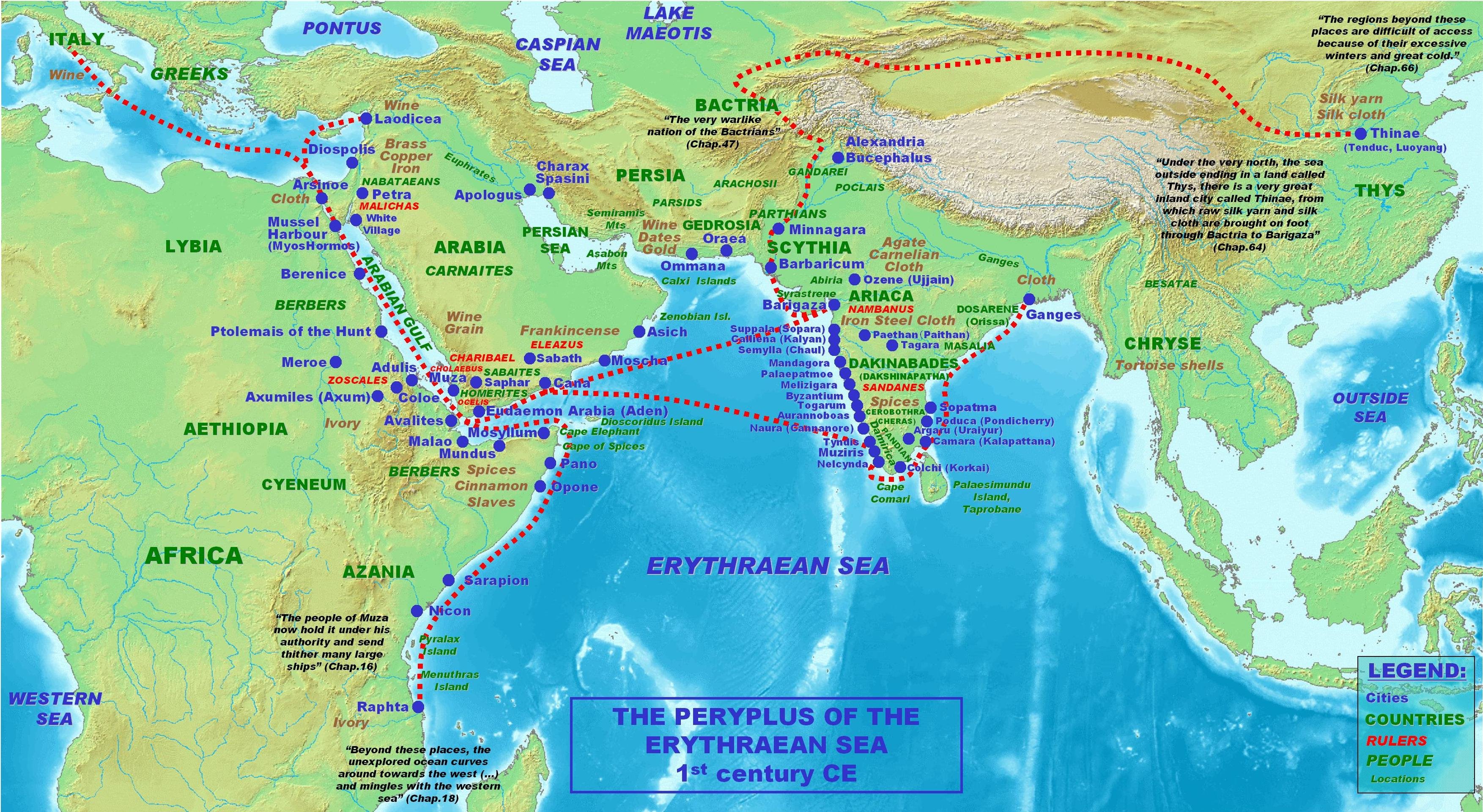 Peryplus of the Erythraean sea (Ist century CE)